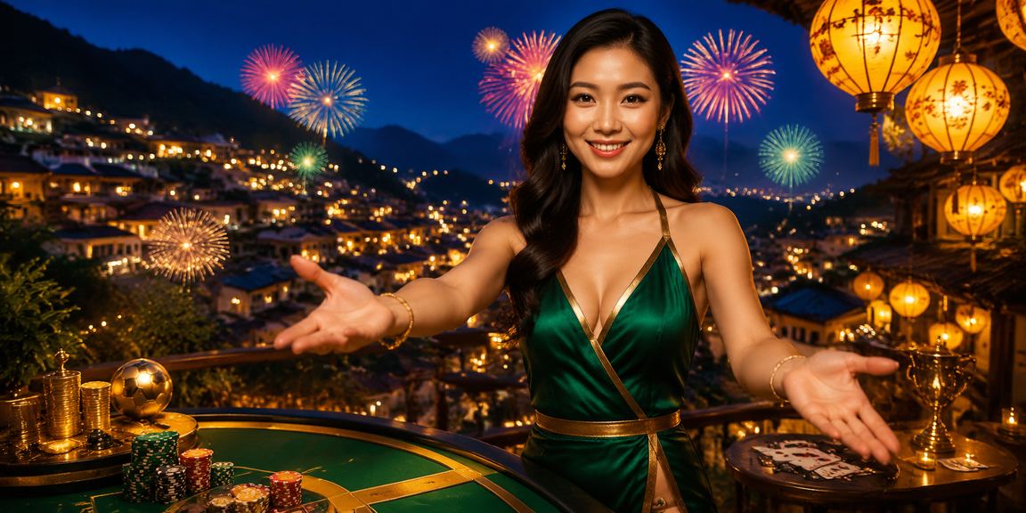 Người chơi thư giãn bên đèn lồng Hội An, biểu tượng giải trí cân bằng và có ý thức